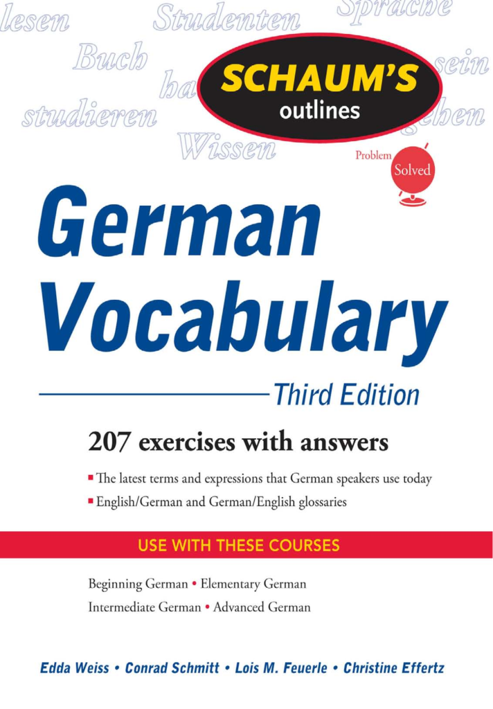 German Vocabulary Book