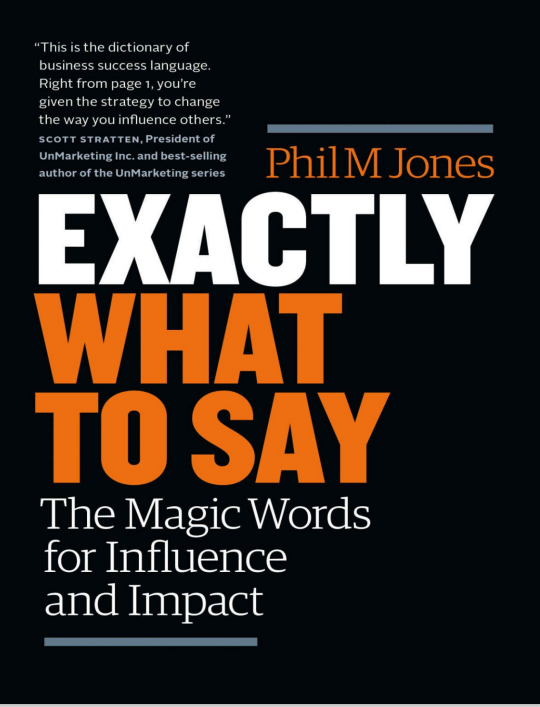 Rich Results on Google's SERP when searching for 'Exactly What to Say The Magic Words for Influence and Impact by Phil M Jones Jones'