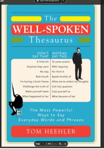 Rich Results on Google's SERP when searching for 'THE WELL SPOKEN THESAURUS'